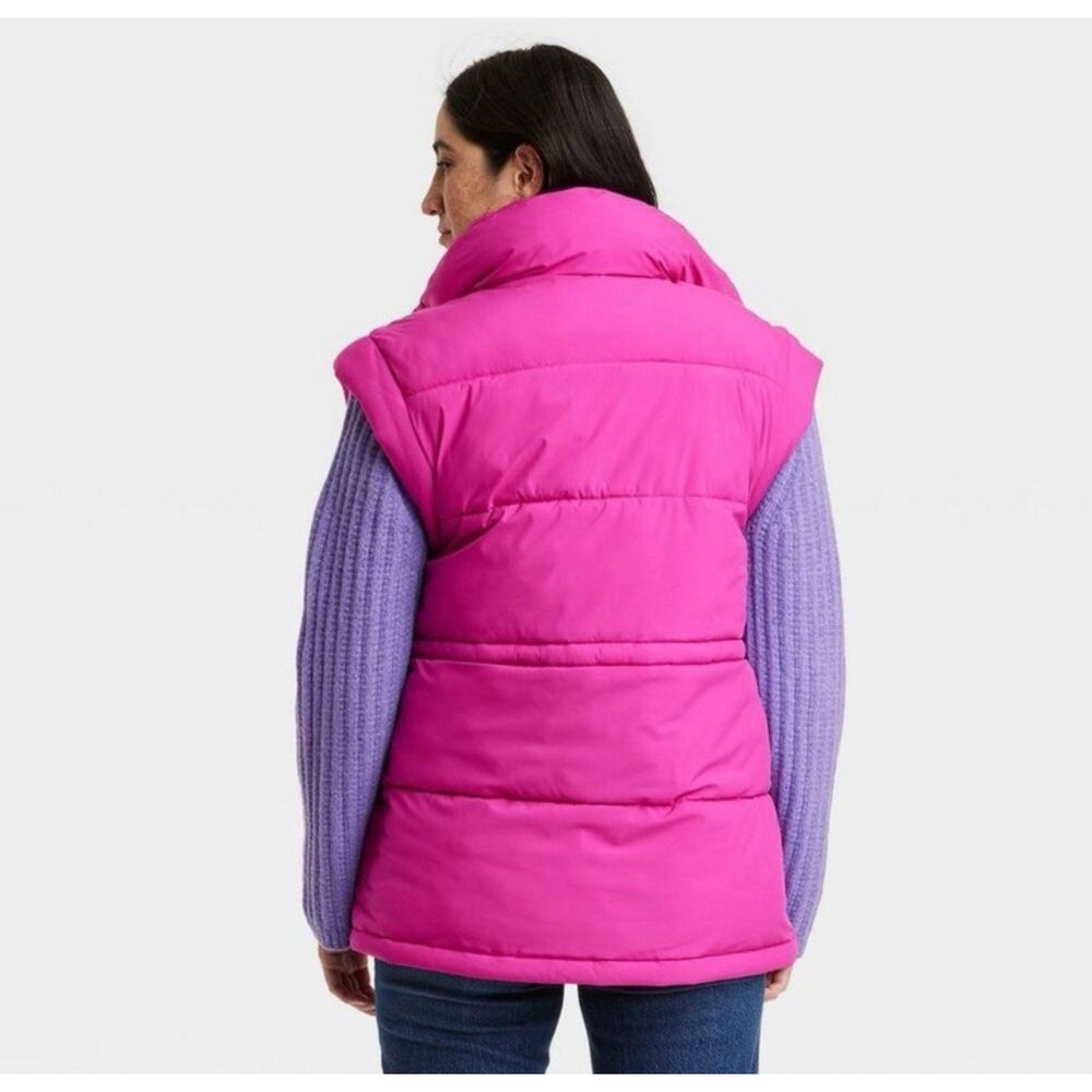 Universal Thread Full Zip Snap Quilted Puffer Ves… - image 2